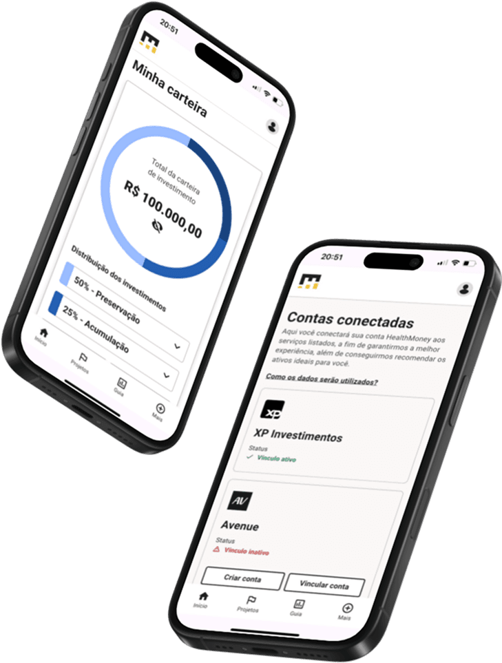HealthMoney App Mockup
